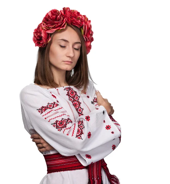 Jovem no terno nacional ucraniano — Fotografia de Stock