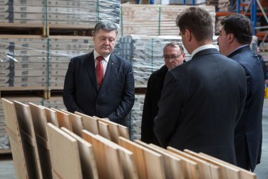  Ukrayna Petro Poroshenko başkanı Llc Barlinek Inve ziyaret