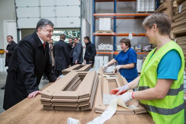  Ukrayna Petro Poroshenko başkanı Llc Barlinek Inve ziyaret
