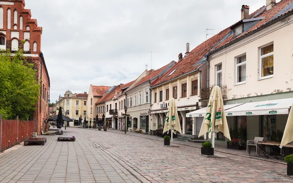 Early morning on the streets of Kaunas old town. — Stock Photo, Image