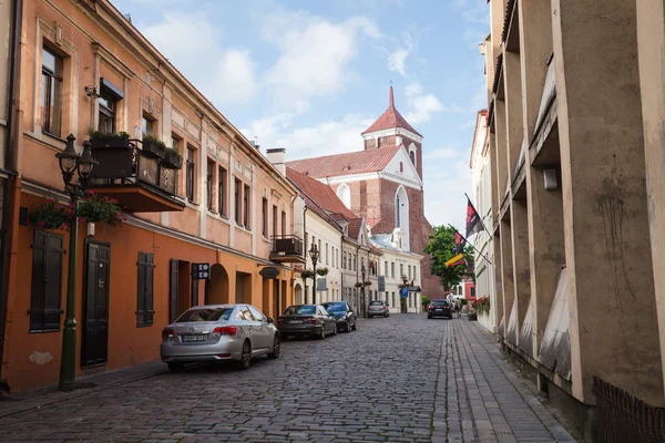 Ulice starego miasta Kaunas — Zdjęcie stockowe
