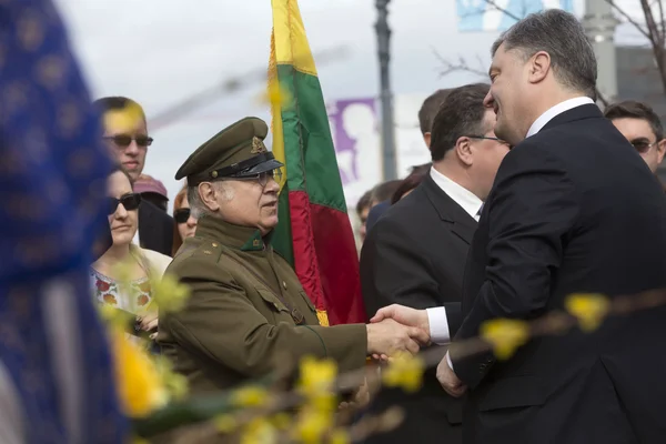 Presidente da Ucrânia Poroshenko durante visita de trabalho a Washingt — Fotografia de Stock