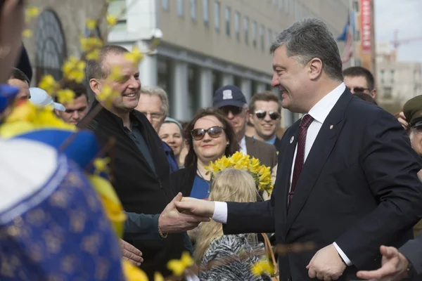 Presidente de Ucrania Poroshenko durante su visita de trabajo a Washingt —  Fotos de Stock