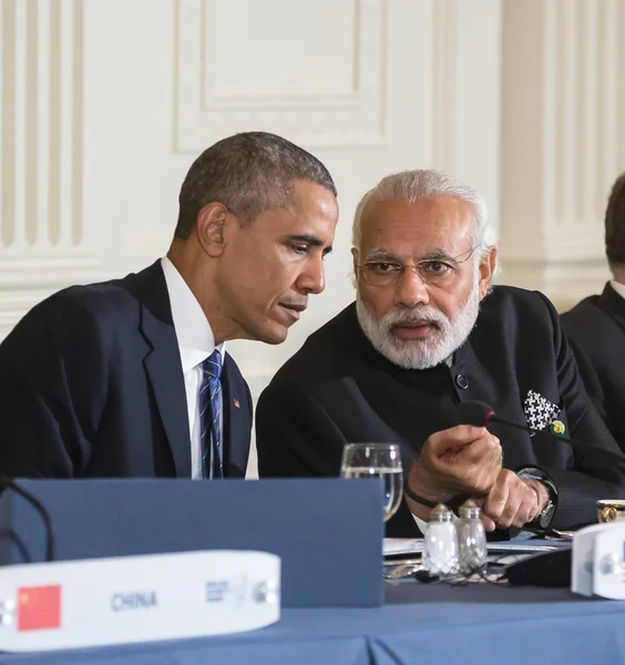 Barack Obama and Narendra Damodardas Modi — Stock Photo, Image