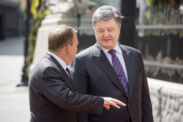 Petro Poroshenko och Lars Lokke Rasmussen — Stockfoto