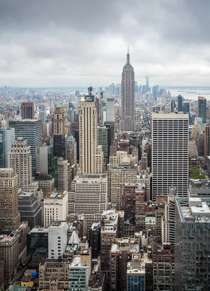 New York City Manhattan midtown aerial view — Stock Photo, Image