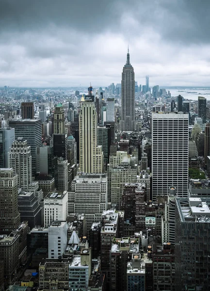 New York City Manhattan midtown luchtfoto — Stockfoto