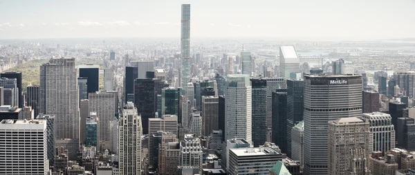 Вид Нью-Йорка на Манхэттен — стоковое фото