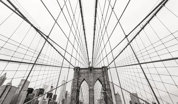 Brooklyn Bridge w Nyc, Stany Zjednoczone Ameryki — Zdjęcie stockowe