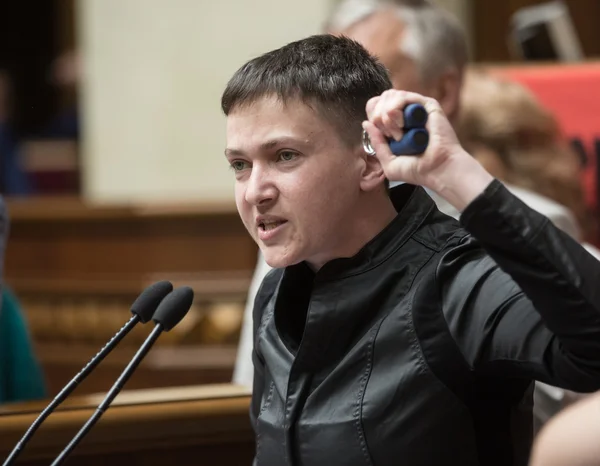 Hrdina Ukrajiny, národy náměstek Ukrajiny Nadiya Savchenko — Stock fotografie