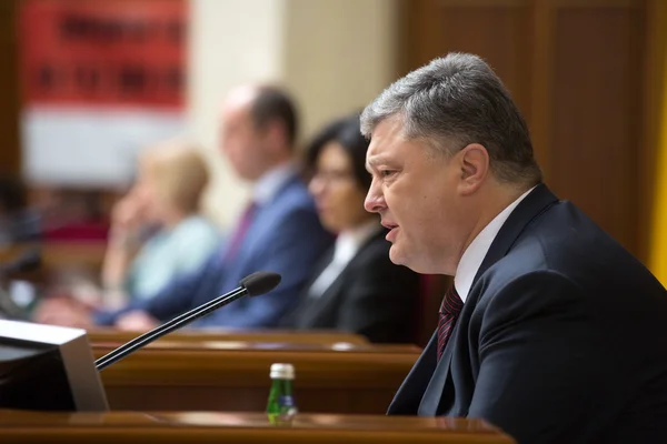 ウクライナ石油 poroshenko の大統領 — ストック写真