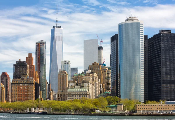 De skyline van Manhattan in New York — Stockfoto