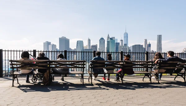 Skyline de Manhattan desde Brooklyn Heights Promenade —  Fotos de Stock