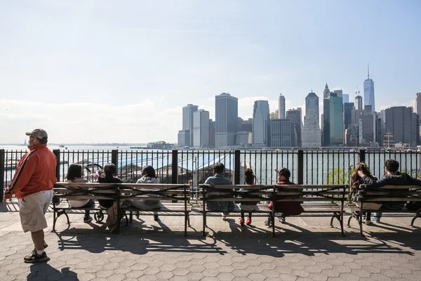 Manhattan skyline z Brooklyn Heights promenady — Zdjęcie stockowe