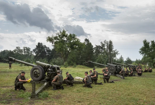 Военная подготовка в учебном центре Национальной гвардии Украины — стоковое фото