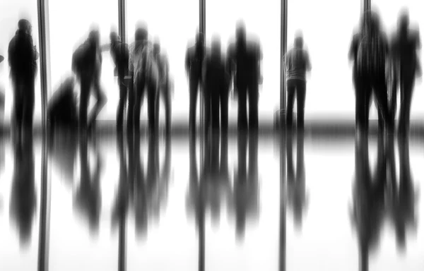 Blurred image of people in the lobby — Stock Photo, Image
