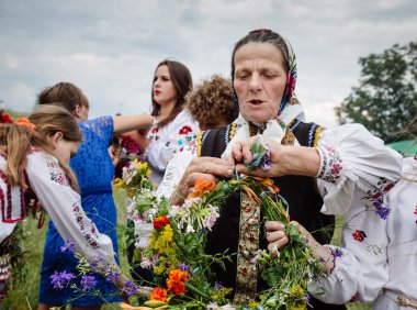 Traditional Slavic celebrations of Ivana Kupala clipart