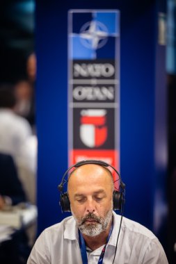 Varşova'daki NATO zirvesinin basın merkezi