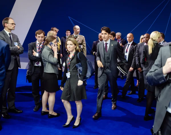 Премьер-министр Канады Джастин Трюдо на саммите НАТО — стоковое фото