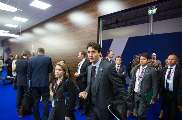 Předseda vlády Kanady Justin Trudeau na Nato sammit — Stock fotografie