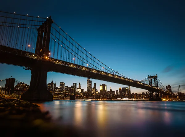 Ponte Manhattan à noite — Fotografia de Stock