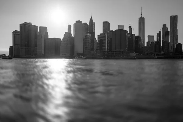 Noite Nova York skyline panorama da cidade — Fotografia de Stock