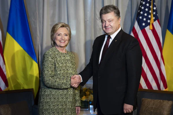 Hillary Clinton and Petro Poroshenko — Stock Photo, Image