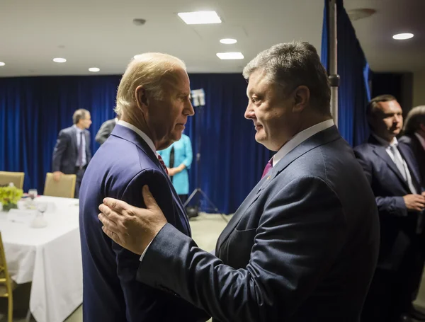 Joe Biden och Petro Poroshenko — Stockfoto