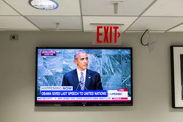 Barack Obama faz último discurso às Nações Unidas — Fotografia de Stock