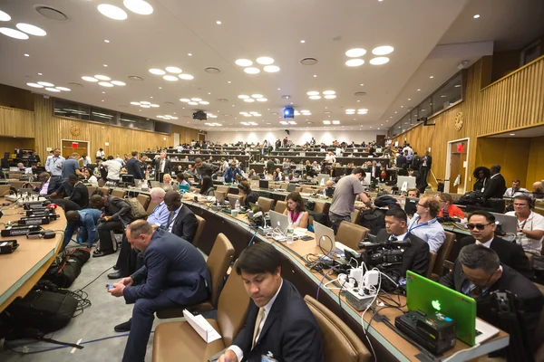 Pressezentrum der 71. Sitzung der Vereinten Nationen — Stockfoto