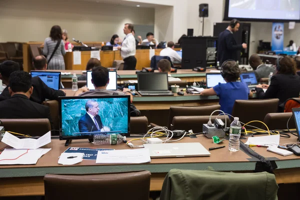 Perscentrum van 71e zitting van de Verenigde Naties — Stockfoto