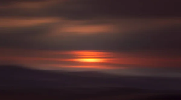 Blurred Landscape Mountains Sunrise Warm Colors — Stock Photo, Image