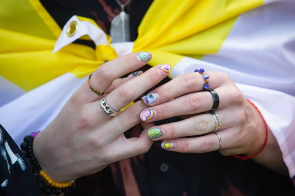 Kyiv Ucraina Maggio 2021 Una Marcia Sostegno Delle Persone Transgender — Foto Stock