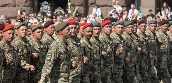 Kyiv Ukraine Aug 2021 Firar Årsdagen Ukrainas Självständighet Militärparad Kiev — Stockfoto