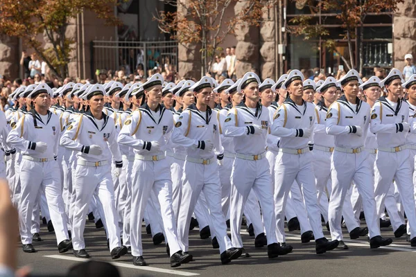 Kyiv Ukraine 2021年8月24日 ウクライナ独立30周年を祝う キエフの軍事パレード — ストック写真