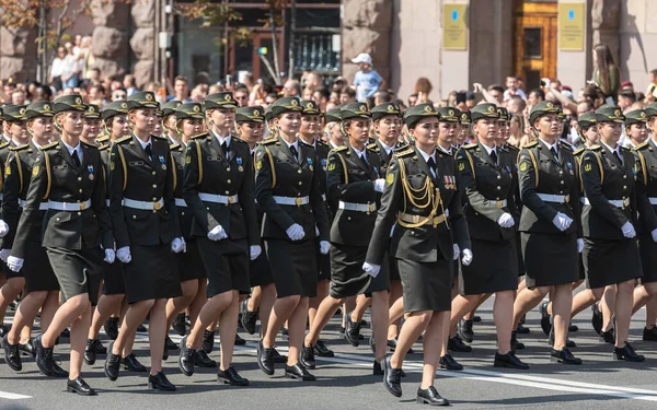 Kyiv Ukrajina Srpna 2021 Oslava Výročí Nezávislosti Ukrajiny Vojenská Přehlídka — Stock fotografie