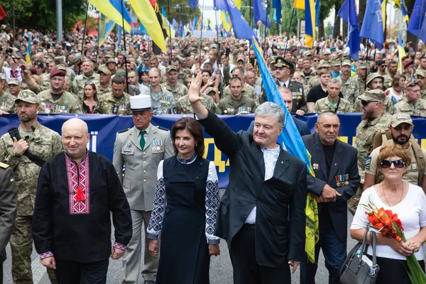 Kyiv Ukraine Sierpnia 2021 Piąty Prezydent Ukrainy Petro Poroszenko Wśród — Zdjęcie stockowe