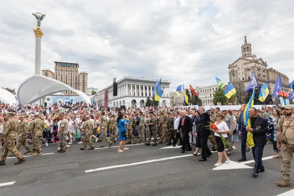 Kyiv Ucrania Agosto 2021 Quinto Presidente Ucrania Petro Poroshenko Entre — Foto de Stock