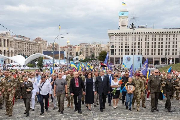 Quiiv Ucrânia Agosto 2021 Quinto Presidente Ucrânia Petro Poroshenko Entre — Fotografia de Stock