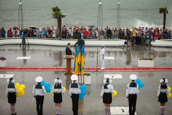 Prezydenci Ukrainy petro Poroszenko podczas obchodów — Zdjęcie stockowe