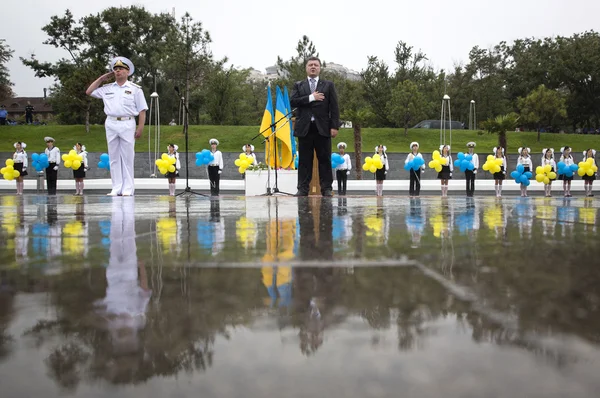 Presidente de Ucrania Petro Poroshenko durante la celebración de —  Fotos de Stock