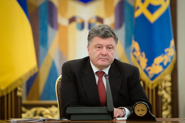 President of Ukraine Petro Poroshenko during the NSDC meeting