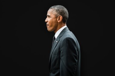 Barack Obama at the NATO summit in Newport clipart