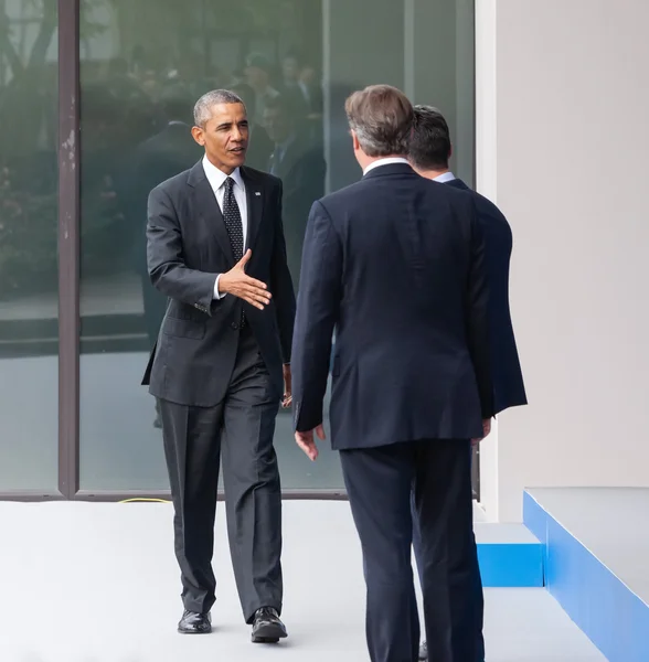 Presidente dos EUA, Barack Obama, na Cimeira da NATO em Newport — Fotografia de Stock