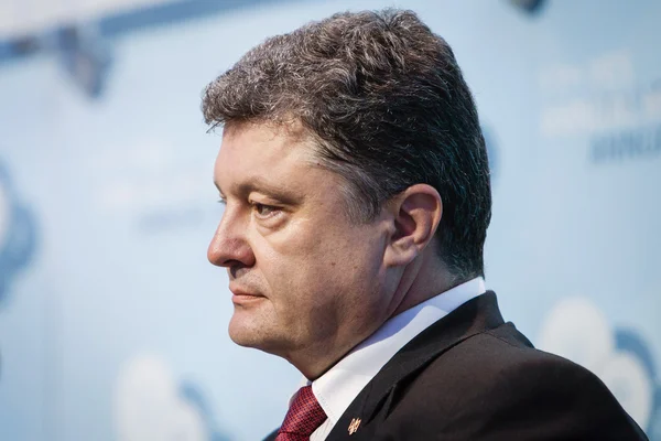 Prezident Ukrajiny petro poroshenko na výročním zasedání 11. — Stock fotografie