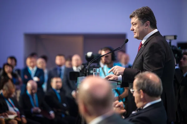 President of Ukraine Petro Poroshenko at the 11th Annual Meeting — Stock Photo, Image