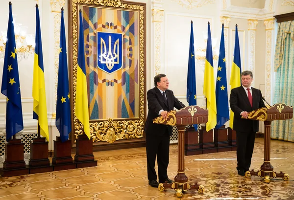 President of Ukraine Petro Poroshenko and European Commission Pr — Stock Photo, Image