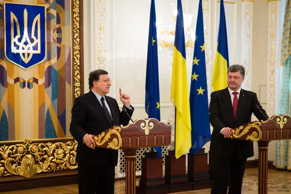 President of Ukraine Petro Poroshenko and European Commission Pr — Stock Photo, Image