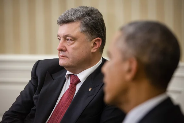 Presidentes Barack Obama e Petro Poroshenko — Fotografia de Stock