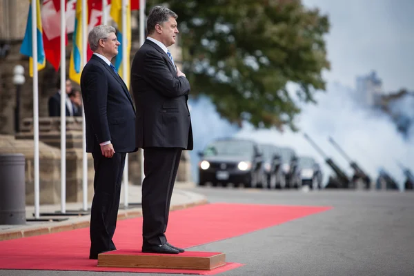 Ordförande i Ukraina petro poroshenko i ottawa (Kanada) — Stockfoto